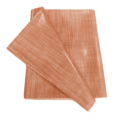 Nappe LIMA Orange – PVC plastifié lavable antidérapant – Fabriqué en Italie