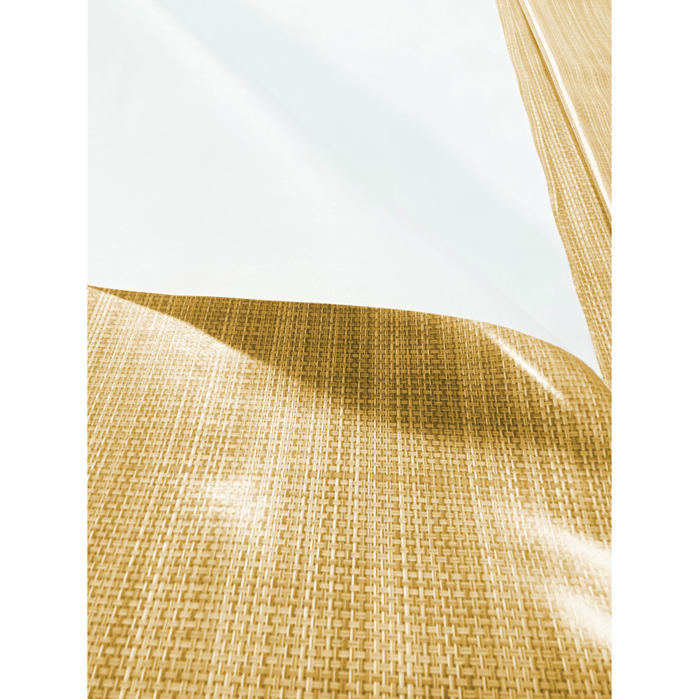 Gelbe Tischdecke in Leinenoptik – Nahgewebtes Gewebe