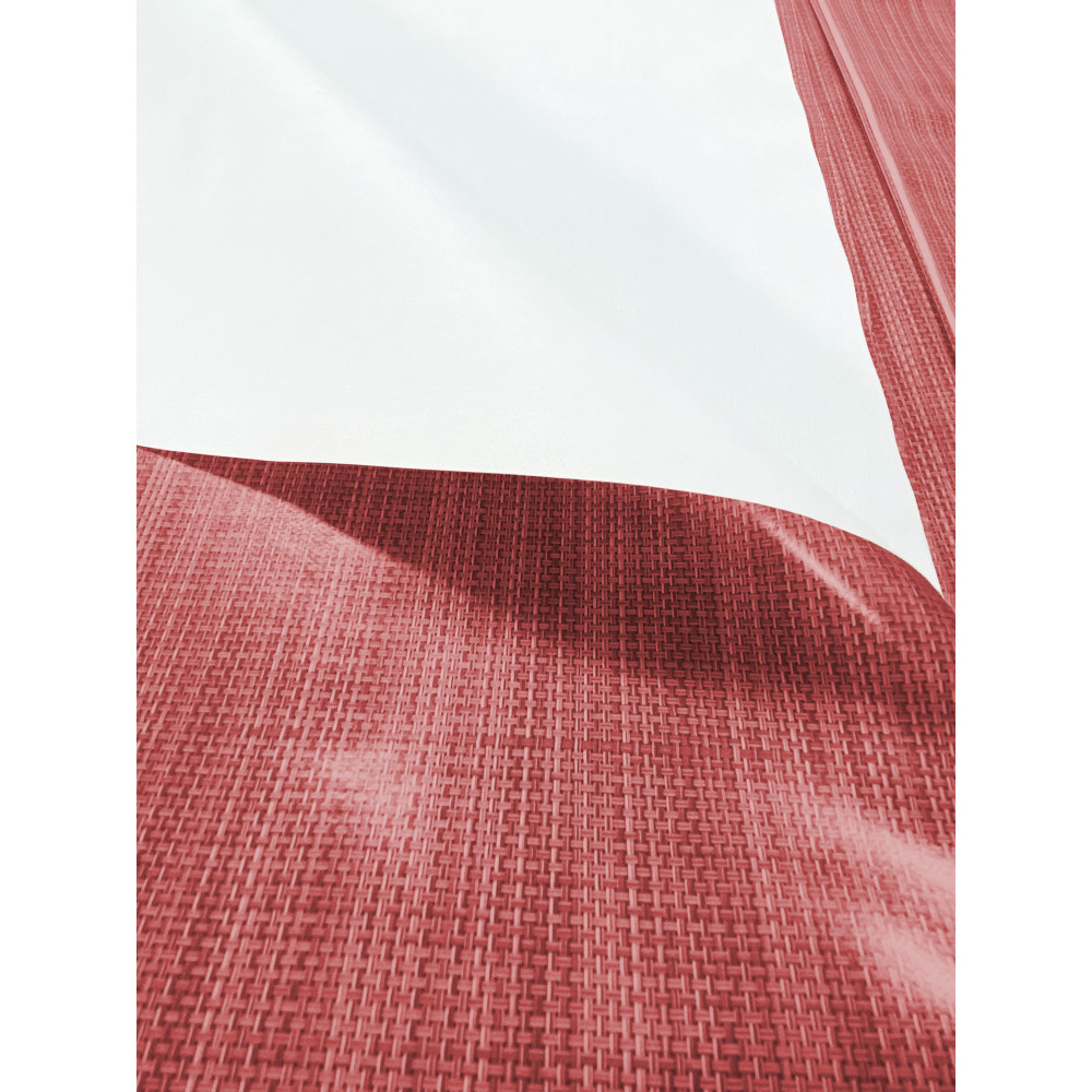 Rote Rückenlehne der Tischdecke – rutschfestes Fleece-Detail für den Tisch