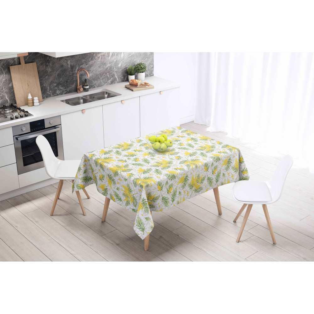 LIMA Mimosa folded tablecloth – Shiny plastic-coated surface