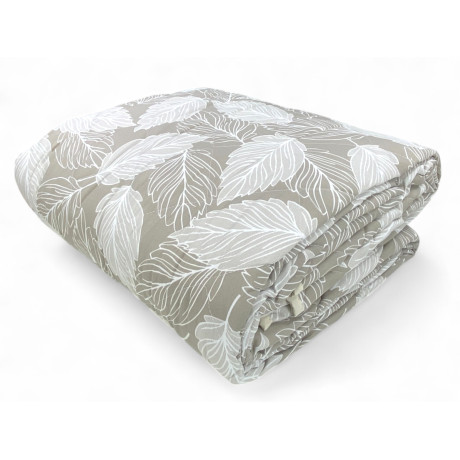 Beige Leaf Quilt - Leichte Steppdecke aus Mikrofaser für die Zwischensaison - Made in Italy