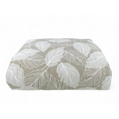 Beige Leaf Quilt - Couvre-lit léger en microfibre matelassé de mi-saison - Fabriqué en Italie 2