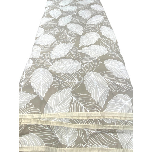 Edredón de hojas beige - Manta de primavera con embalaje compacto y calidad italiana