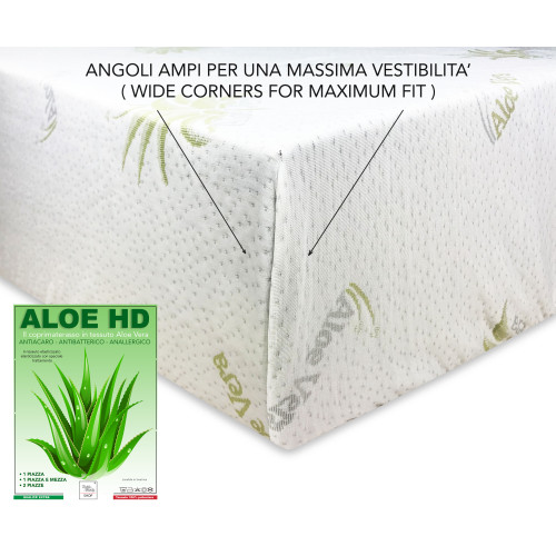 ALOE VERA HD Anti-Milben- und hypoallergener Matratzenbezug MADE IN Italy