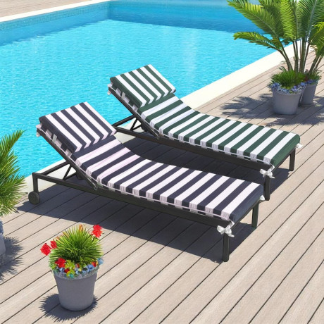 Topper Sdraio Piscina con Cuscino Memory Foam Blu e Verde- 7 cm Sfoderabile - Made in Italy