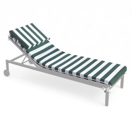 Cubrecama de piscina azul y verde con cojín de espuma viscoelástica - Funda extraíble de 7 cm - Made in Italy 2