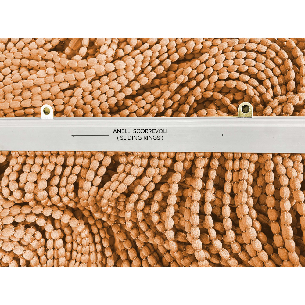 Rust Mariel Curtain Gathering with Decorative Center Knot