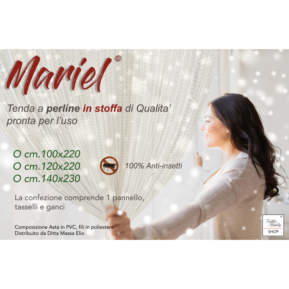 Mariel Beaded Curtain Rust Color - Anti-Noise and Anti-Insect - Modifiable - Made in Italy