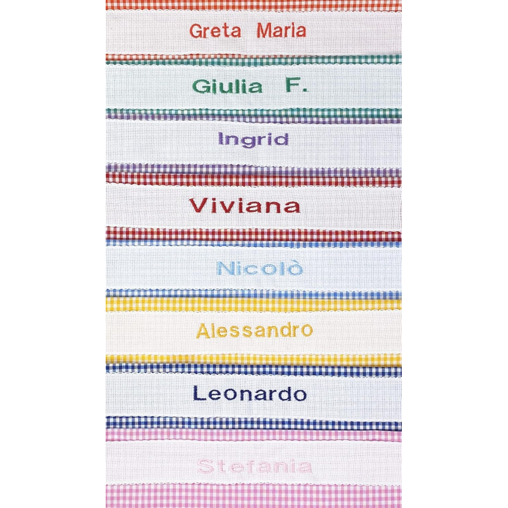 Set Asilo 4 Pezzi Personalizzato – Cotone Made in Italy – Sacco, Bavaglino, Asciugamano e Bustina con Ricamo Nome