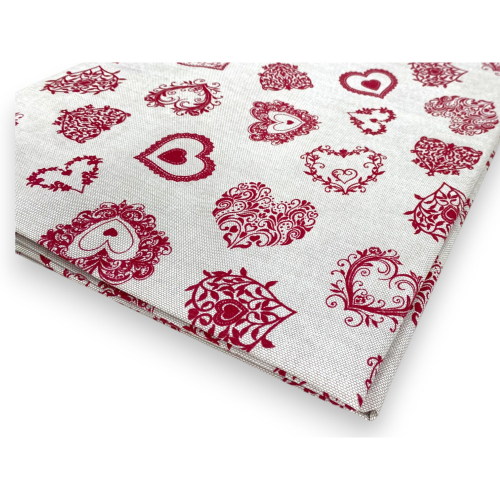 Ensemble de draps en forme de cœur Miros - Style tyrolien 100 % coton - Fabriqué en Italie
