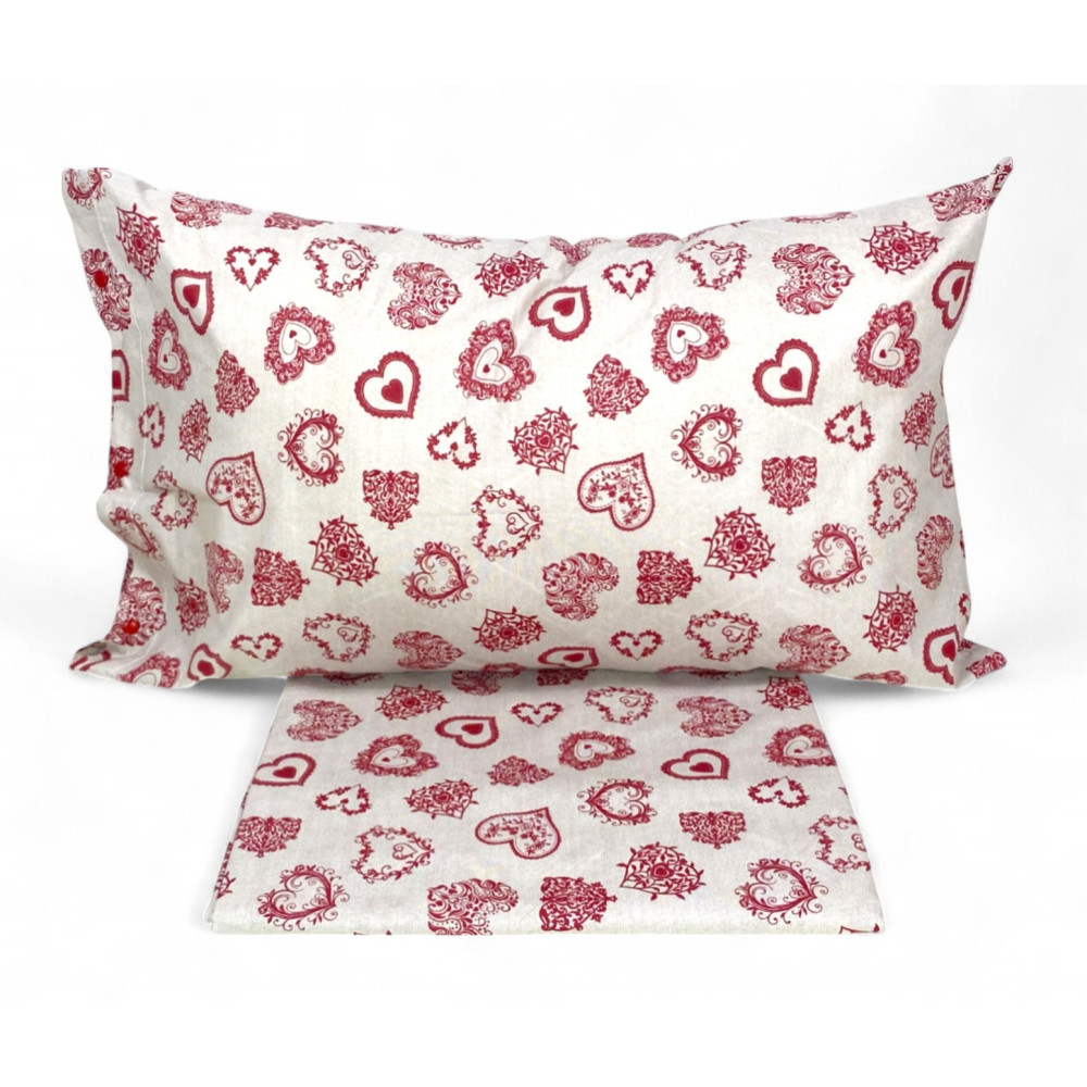 Copripiumino Miros Cuore Rosso – 100% Cotone, Stile Tirolese Made in Italy