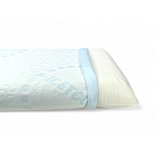 Viscoelastic cervical memory foam interior, with removable cover