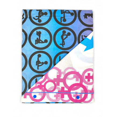 Housse de couette Kamasutra - Parure de lit érotique 100 % coton - Fabriqué en Italie