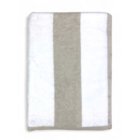 Telo mare jacquard Forte dei Marmi righe beige tortora 90x165 cm in spugna cotone