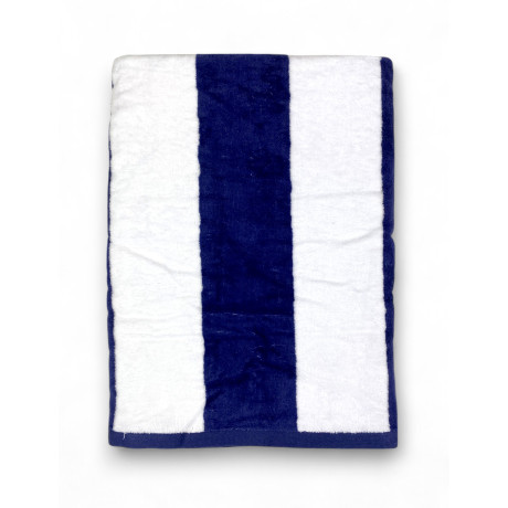 Toalla de playa Forte dei Marmi jacquard de rayas azules 90×165 cm en rizo de algodón