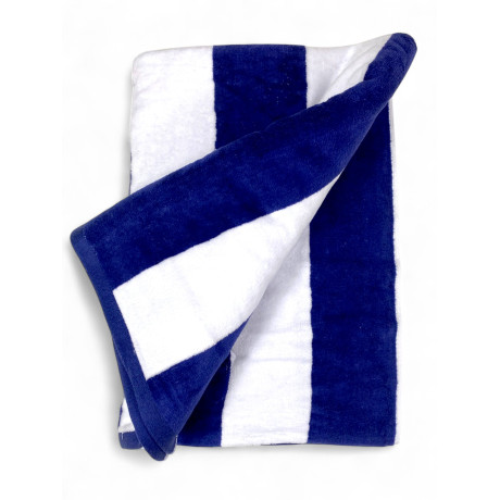 Forte dei Marmi serviette de plage en jacquard rayé bleu 90×165 cm en éponge de coton 2