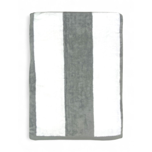 Forte dei Marmi jacquard beach towel grey stripes 90×165 cm in cotton terry