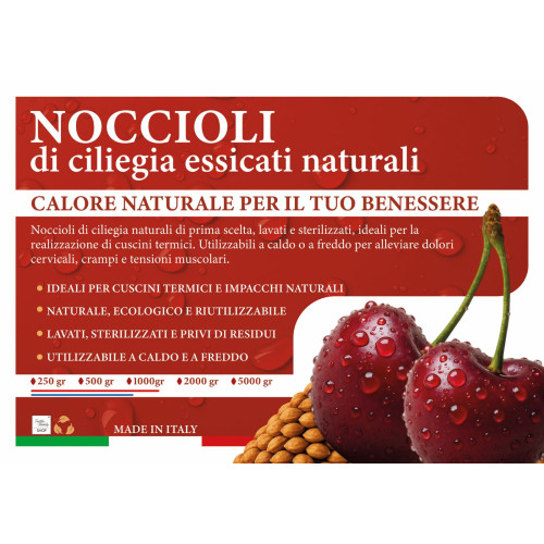 Noyaux de cerises Made in Italy pour l’artisanat et le bien-être
