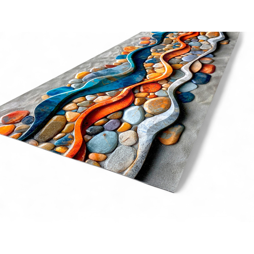 Alfombra de cocina con efecto piedra de color - Grosor fino, apta para cualquier habitación