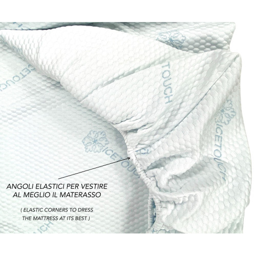 Cooling Cold + Ice-Touch Mattress Topper, Summer, Temperature Regulating, Breathable, Soft, Stretchy, Washable