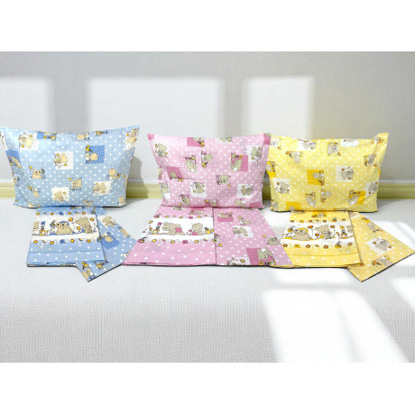 Pedro Cot Sheet Set – 100% Cotton Teddy Bears – Made in Italy