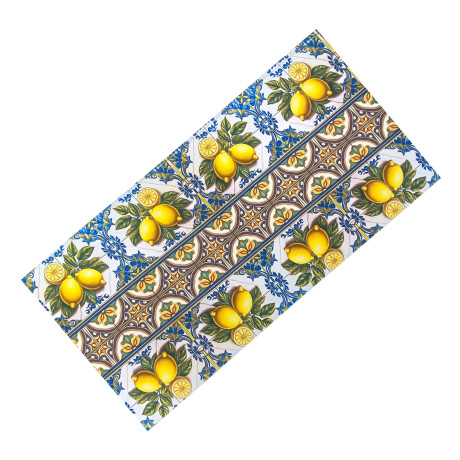 Tappeto Cucina Antiscivolo - Fantasia Maiolica Sicily - Made in Italy