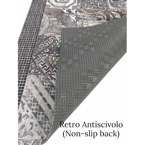 ALFOMBRA Corredor de cocina Corredor antideslizante MAIOLICA GRIS fabricado en Italia