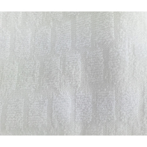 Cotton terry checked jacquard weave detail