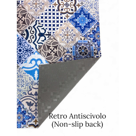 sea blue non-slip kitchen mat 2
