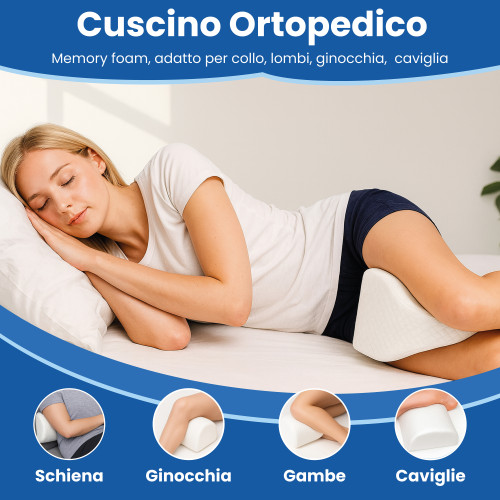 Orthopedic Memory Foam Pillow Tex Family - Back and neck support detail - 100% comfort