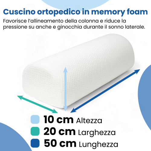 Memory Foam Tex Family Pillow - Hypoallergenic and antibacterial padding - Lumbar support