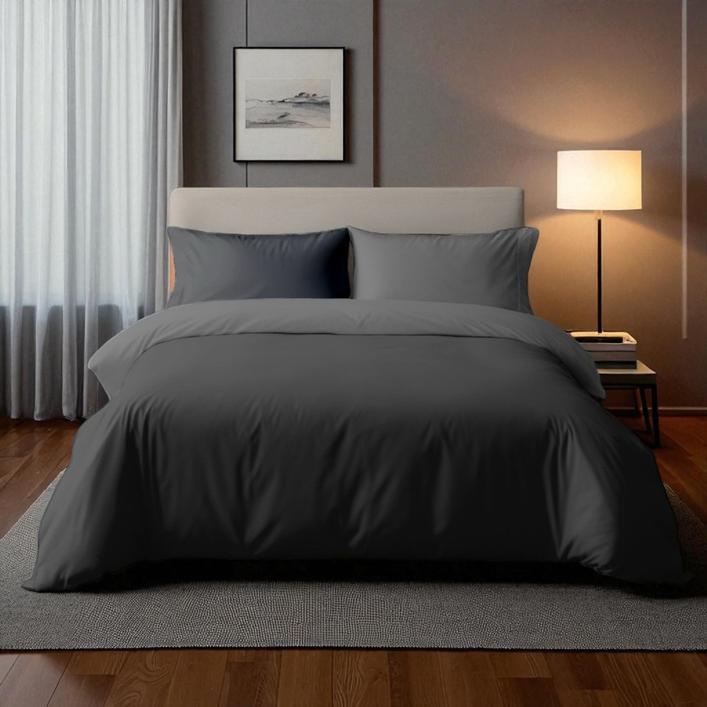 Duotto Duotto 4 Seasons Cover Antracita y Negro - Microfibra suave y transpirable, Oeko-Tex