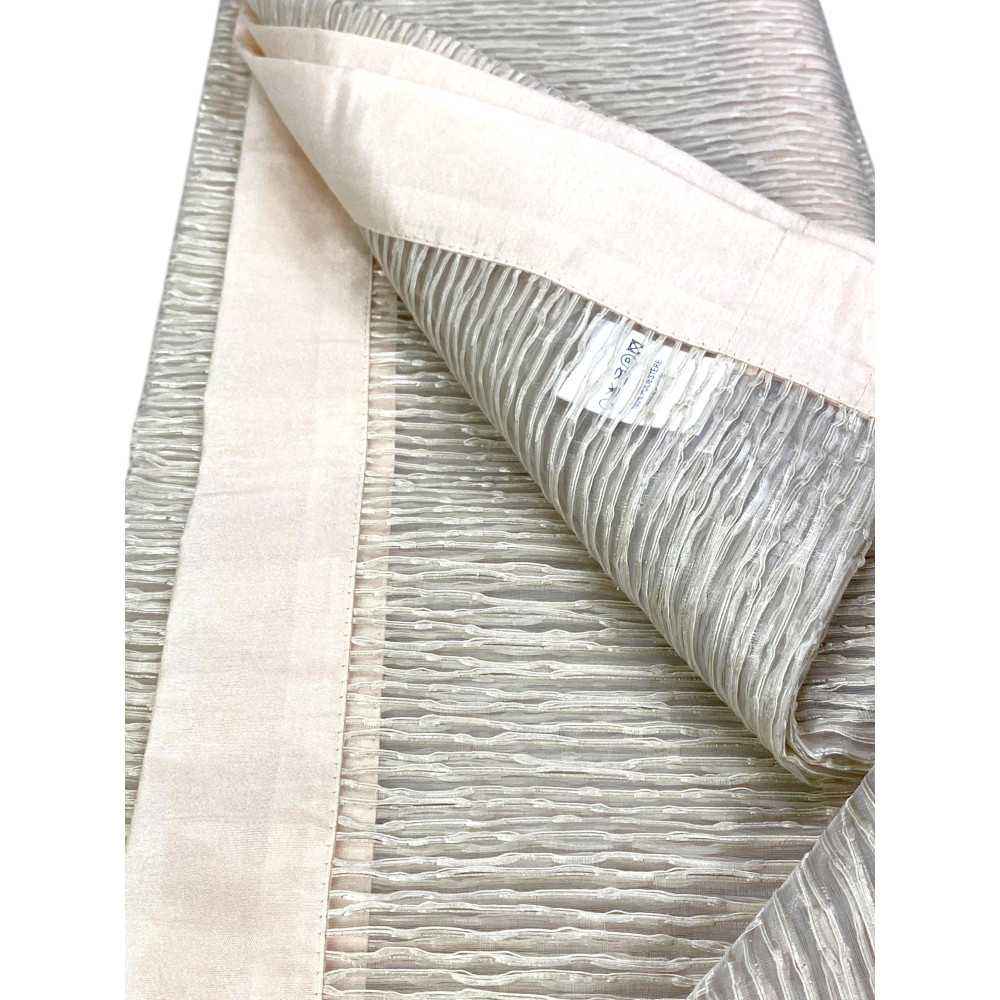 Oscar Beige glass curtain mounted on window, elegant and bright look