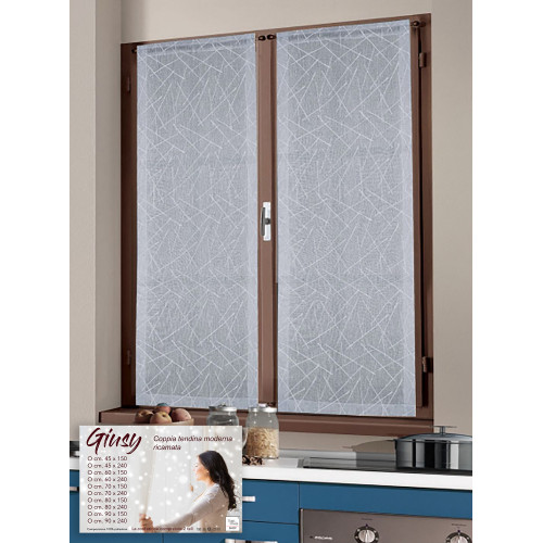 Giusy Grey curtain 70×240 cm – modern curtain for glass, semi-transparent and decorative