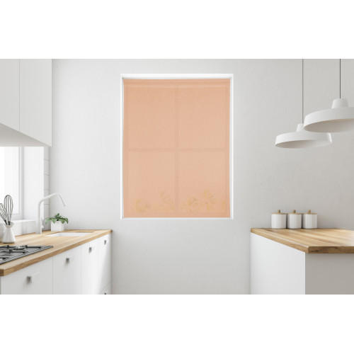 Paar SIMPLY Salmon Glasvorhänge – halbtransparentes Bouclè Polyester