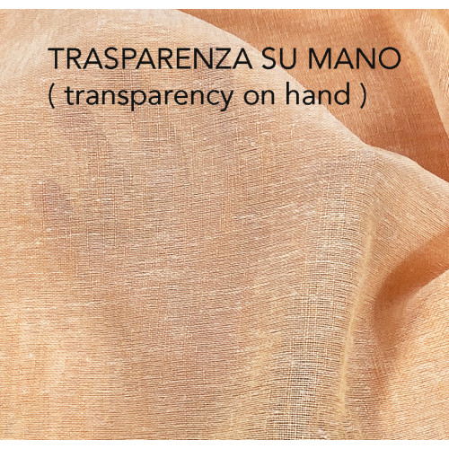 Par de cortinas de cristal SIMPLY Salmon – Poliéster Bouclè semitransparente