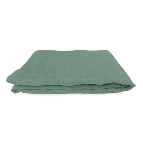 Par de cortinas de vidrio verde SIMPLY – Poliéster Bouclé semitransparente
