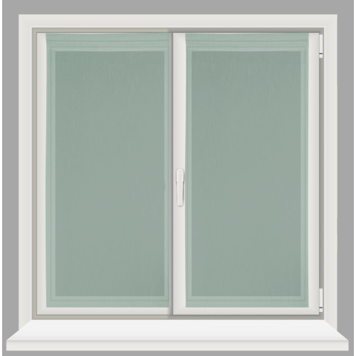 Par de cortinas de vidrio verde SIMPLY – Poliéster Bouclé semitransparente