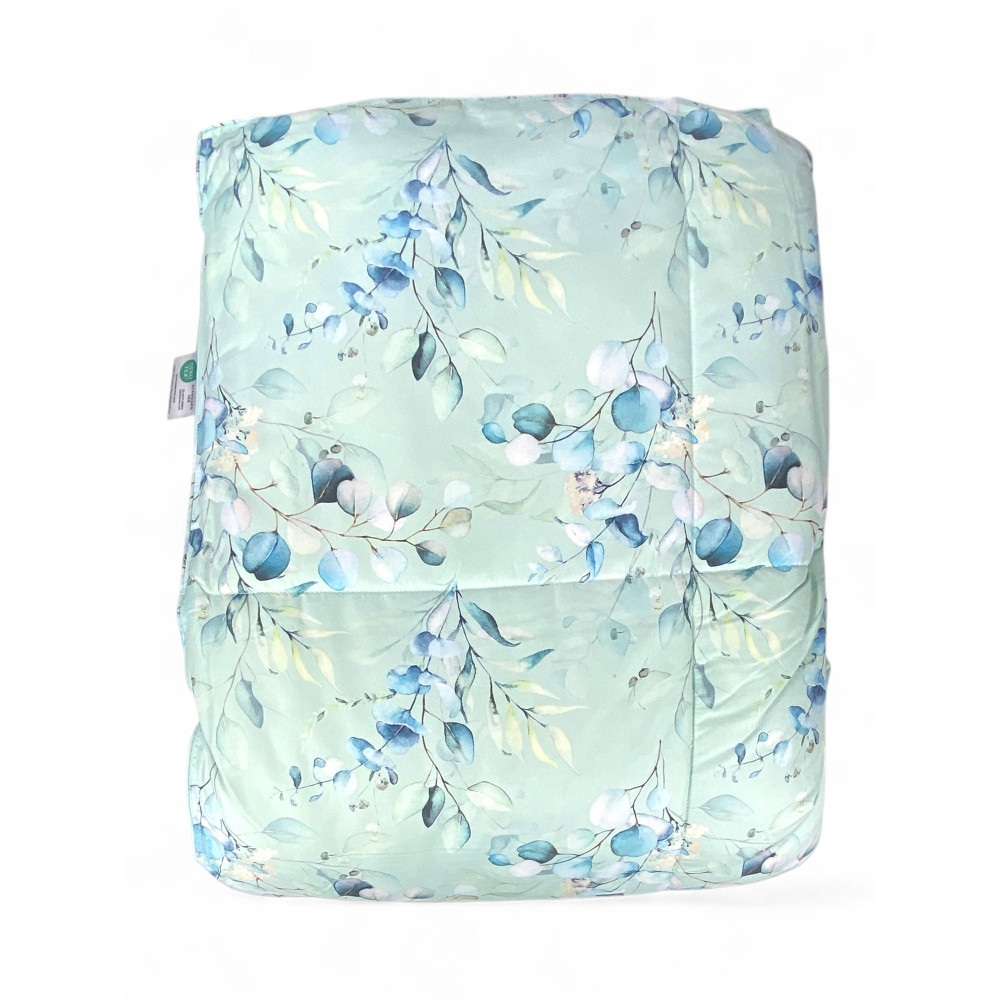 Couette double fleurie verte - Tissu certifié Oeko-Tex Standard 100