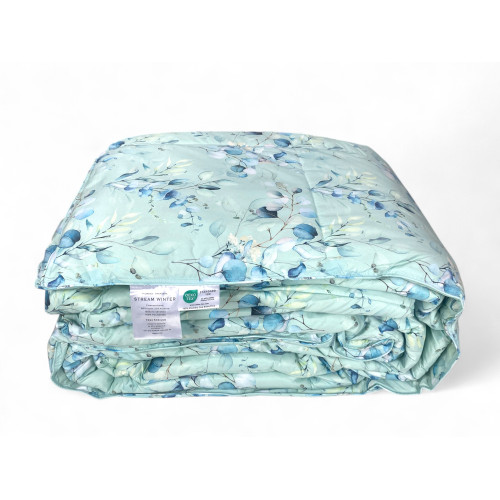Trapunta matrimoniale Stream - piumone invernale verde soffice e decorativo