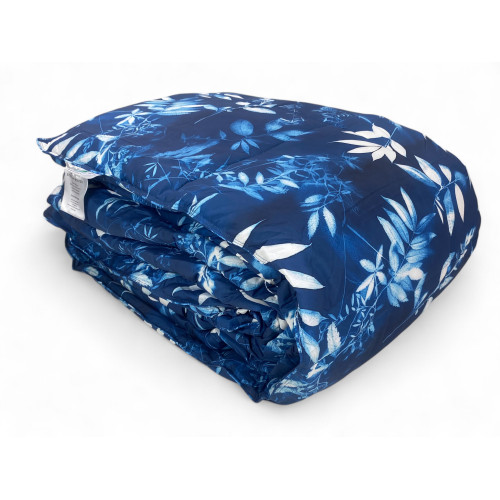 Double Quilt Stream - Warm Winter Bettdecke Blau Floral Elegant