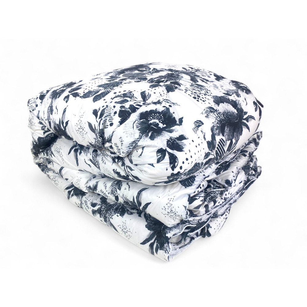 Schwarzes Blumenmuster mit Tinteneffekt: ein künstlerisches Design, das Ihren Raum einzigartig macht.
