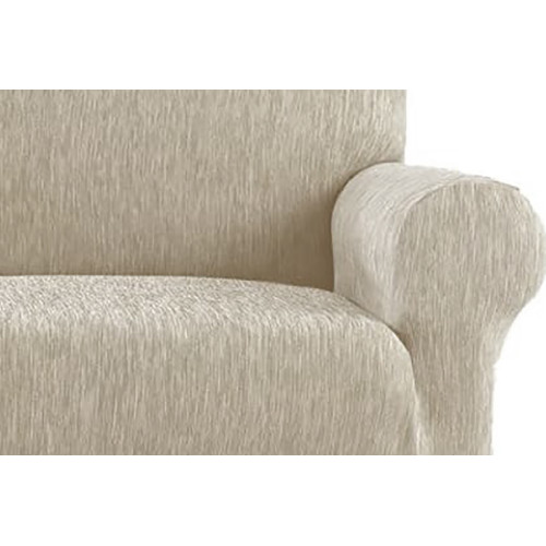 Haselnuss Melange Stretch Sofa Sitzbezug - New York, Made in Italy