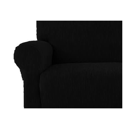 Sitzbezug für schwarzes Stretch-Sofa - New York, Made in Italy
