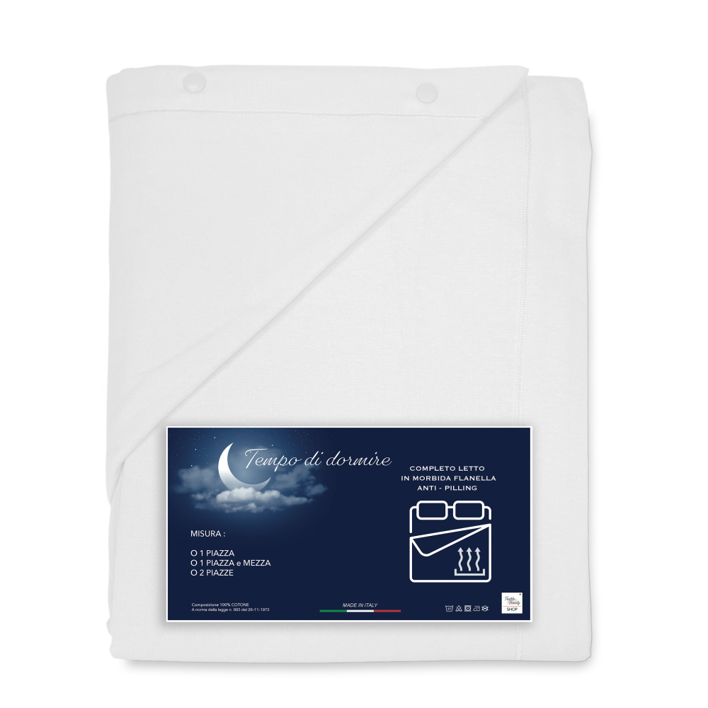 White winter sheets made of fleece flannel – ideal for a comfortable sleep