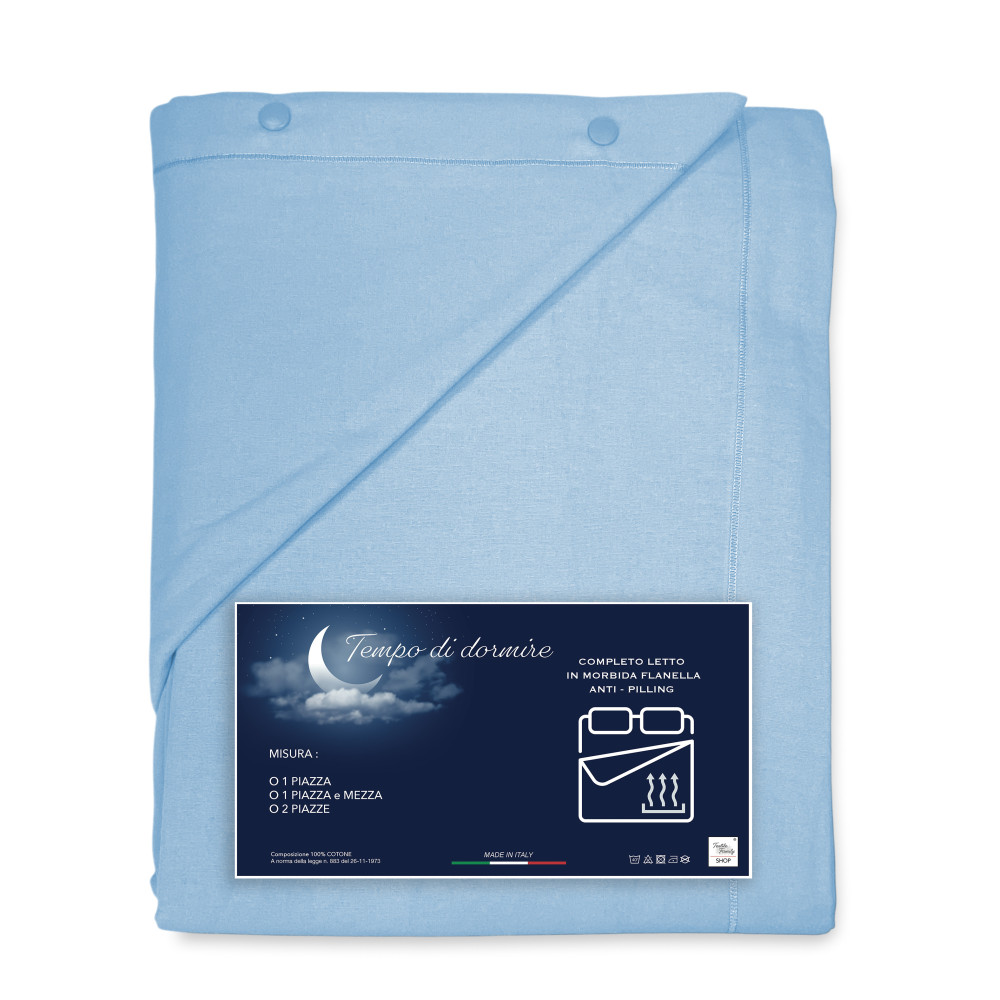 Draps d’hiver bleu clair en flanelle polaire - idéaux pour un sommeil confortable
