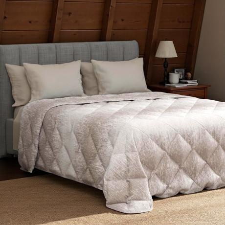 Kot Bollicine Beige Quilt - Tagesdecke aus reiner Baumwolle mit Blasendesign. 2