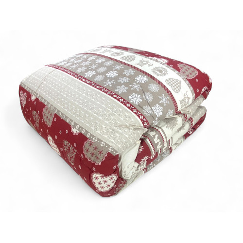 Kot Corvara Tyrolean Quilt - Couvre-lit d’hiver en coton Fabriqué en Italie