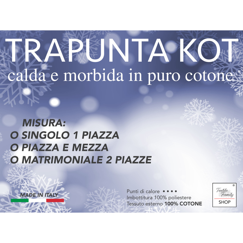 Colcha Kot beige cepillada - Colcha de invierno de algodón hecha en Italia