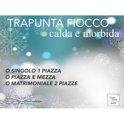 Edredón de invierno tirolesa azul - Edredón de microfibra 300gr - Made in Italy